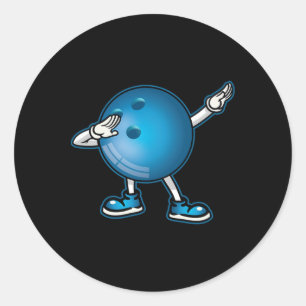Dabbing Bowling Ll Tee Kids Boys Dab Dance Gifts  Classic Round Sticker