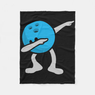 Dabbing Bowling Shirt Birthday Party Bowling Gift  Fleece Blanket