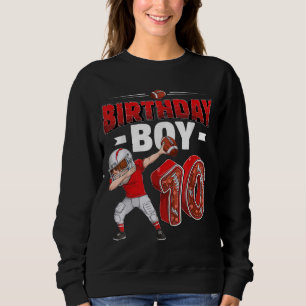dabbing boy 10 year old American football 10th bir Sweatshirt