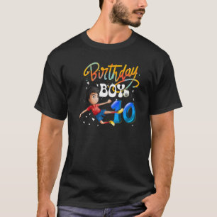 Dabbing Boy 10 Year Old Soccer Player 10th Birthda T-Shirt