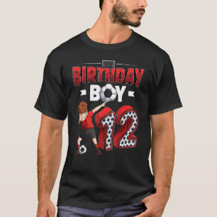 Dabbing Boy 12 Year Old Soccer Player 12th Birthda T-Shirt
