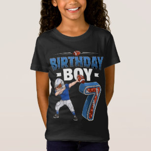 dabbing boy 7 year old American football 7th birth T-Shirt