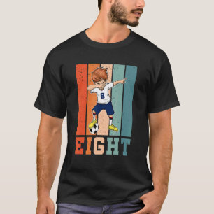 Dabbing Boy 8 Year Old Soccer Player Vintage 8th B T-Shirt