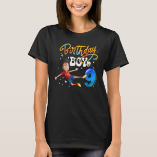Dabbing Boy 9 Year Old Soccer Player 9th Birthday T-Shirt