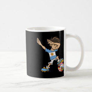 Dabbing Boy Argentina Soccer Jersey National Flag  Coffee Mug