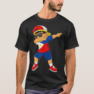 Dabbing Boy Filipinos Philippines Flag Kids Dab Da T-Shirt