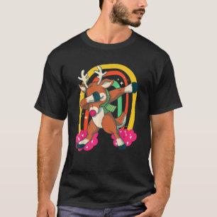 DABBING BUCK FUNNY STICKER reindeer dabbing dance  T-Shirt
