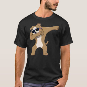 Dabbing Bulldog Dog Kids Pet Love Rescue Bark Engl T-Shirt