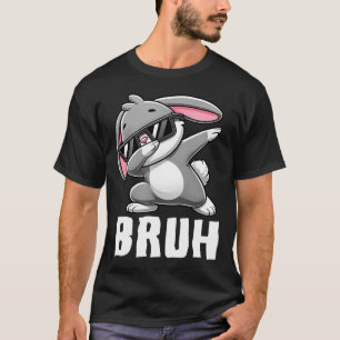 Dabbing Bunny Bruh Meme Easter Day Dab Bunny Teens T-Shirt