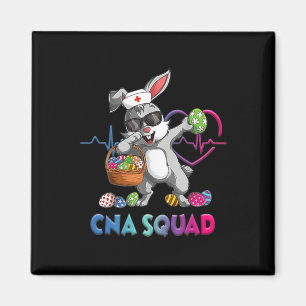 Dabbing Bunny Cna Squad Eggs Nursing Easter Day _1 Magnet
