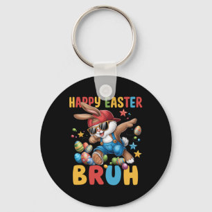 Dabbing Bunny Easter Bruh Meme Funny Saying Teens  Key Ring