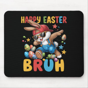 Dabbing Bunny Easter Bruh Meme Funny Saying Teens Mouse Pad
