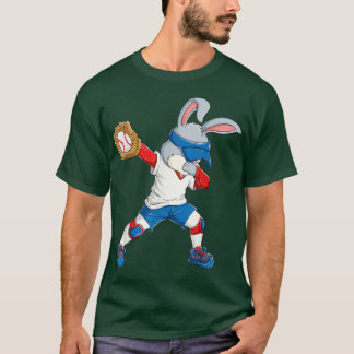 Dabbing Bunny Easter Day Baseball Catcher Happy Ea T-Shirt