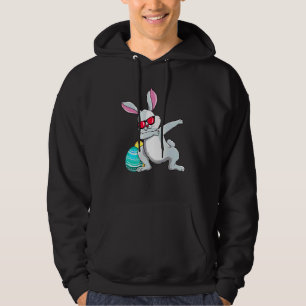 Dabbing Bunny Easter Day Rabbit Eggs Hunting Dab B Hoodie