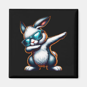 Dabbing Bunny Funny Easter Bunny  Magnet