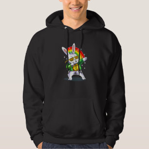 Dabbing Bunny Funny Happy St Patrick Day Hoodie