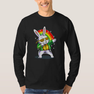 Dabbing Bunny Funny Happy St Patrick Day T-Shirt