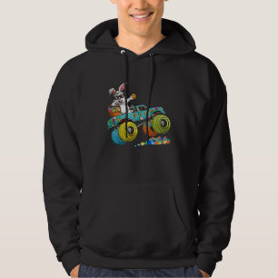Dabbing Bunny Happy Easter Monster Truck  Kids Boy Hoodie