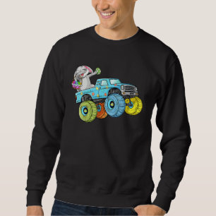 Dabbing Bunny Happy Easter Monster Truck  Kids Boy Sweatshirt