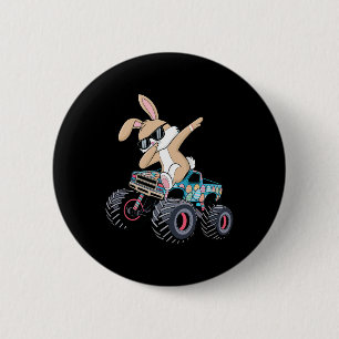 Dabbing Bunny Happy Easter Monster Truck Lovers Ki 6 Cm Round Badge