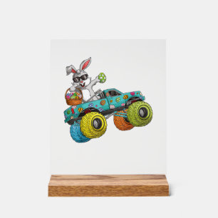 Dabbing Bunny Happy Easter Monster Truck Lovers Ki Acrylic Sign