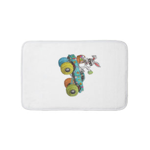 Dabbing Bunny Happy Easter Monster Truck Lovers Ki Bath Mat
