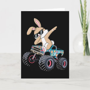 Dabbing Bunny Happy Easter Monster Truck Lovers Ki Card