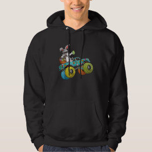 Dabbing Bunny Happy Easter Monster Truck Lovers Ki Hoodie