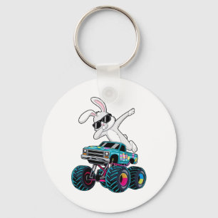 Dabbing Bunny Happy Easter Monster Truck Lovers Ki Key Ring