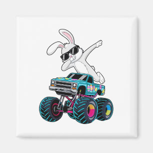 Dabbing Bunny Happy Easter Monster Truck Lovers Ki Magnet
