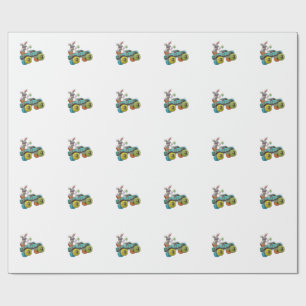 Dabbing Bunny Happy Easter Monster Truck Lovers Ki Wrapping Paper