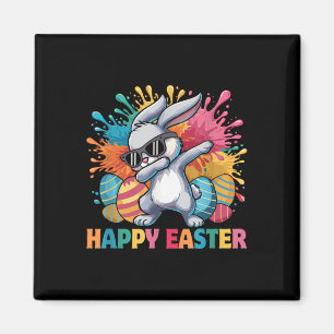 Dabbing Bunny With Sungles Happy Easter Day For Bo Magnet