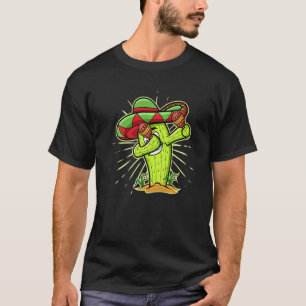 Dabbing Cactus Cute Plant For Men Women Gardening T-Shirt