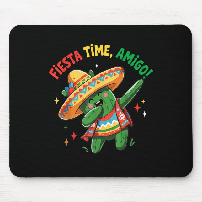 Dabbing Cactus Funny Cinco De Mayo Boys Kids Men M Mouse Pad (Front)