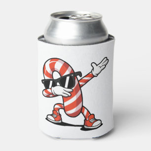 Dabbing Candy Cane Christmas Sunglasses Xmas Can Cooler