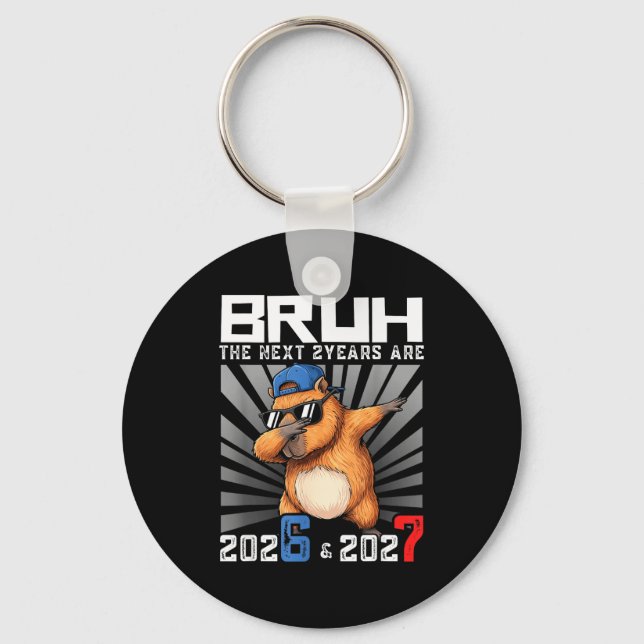 Dabbing Capybara 67 Nye 2026 Boys Kids New Year Ev Key Ring (Front)