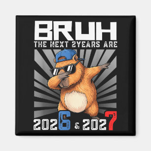Dabbing Capybara 67 Nye 2026 Boys Kids New Year Ev Magnet