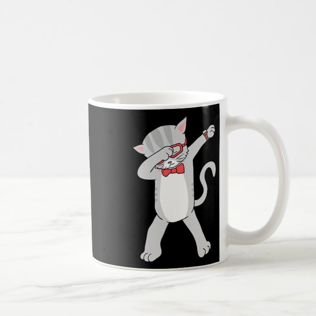 Dabbing Cat Funny Dab Gift Cat Tee  Coffee Mug (Right)