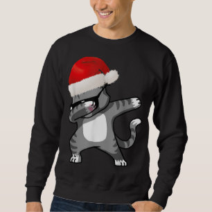 Dabbing Cat Santa Christmas Catmas Sweatshirt