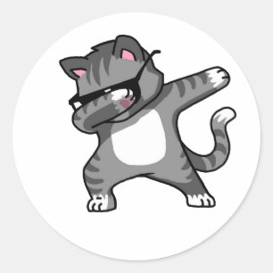Dabbing Cat sticker Funny Cat Dab Dance Kitty