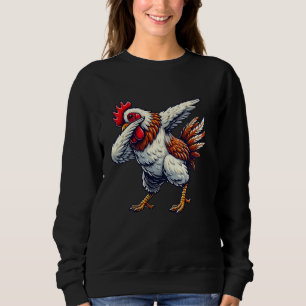 Dabbing Chicken Funny Farming Farmer Sweatshirt
