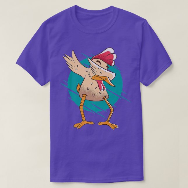 Dabbing Chicken  Rooster 1553 T-Shirt (Design Front)