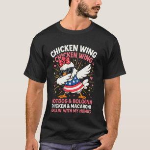 Dabbing Chicken Wing Chicken Wing Hot Dog and Balo T-Shirt