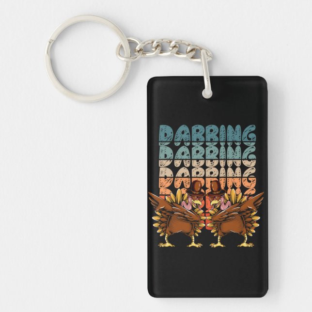 Dabbing Chickens | Funny & Cool Dab Key Ring (Front)