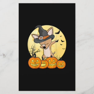 Dabbing Chihuahua Dab Dance Funny Dog Halloween Stationery