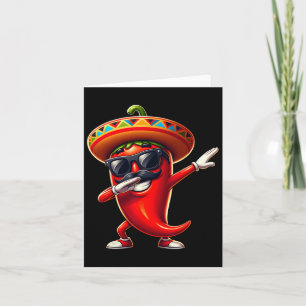 Dabbing Chilli Cinco De Mayo Mexican Food For Men Card