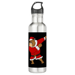Dabbing Christmas Bulldog Funny Cute Christmas Dog 710 Ml Water Bottle