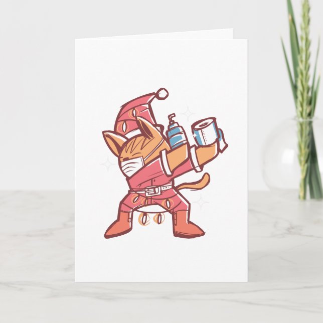 DABBING CHRISTMAS CAT CARD (Front)