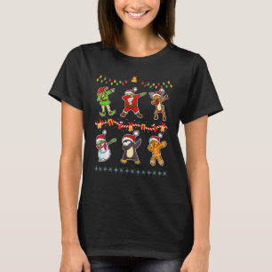 Dabbing Christmas Santa Elf Friends Dance Christma T-Shirt