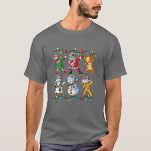 Dabbing Christmas Ugly Xmas Santa Friends Dab Squa T-Shirt